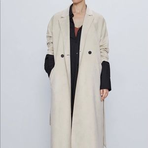 Zara Faux Suede Topcoat